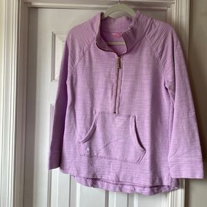 Lilly Pulitzer Size M Lilac Half Zip Popover
